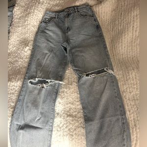 Garage 90’s straight, lightwash blue jean, size: 27